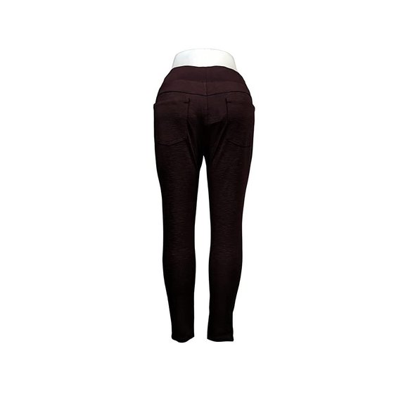 NWT Matty M Women's High Rise Slub Jegging Dark Wine Size Large $40 9HL152 - Picture 2 of 3